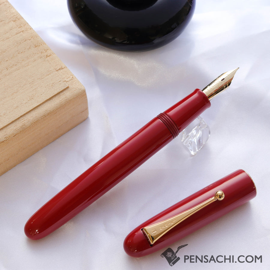 Namiki Urushi Lacquer Vermilion No.20 18kt Gold nib Fountain Pen - PenSachi Japanese Limited Fountain Pen