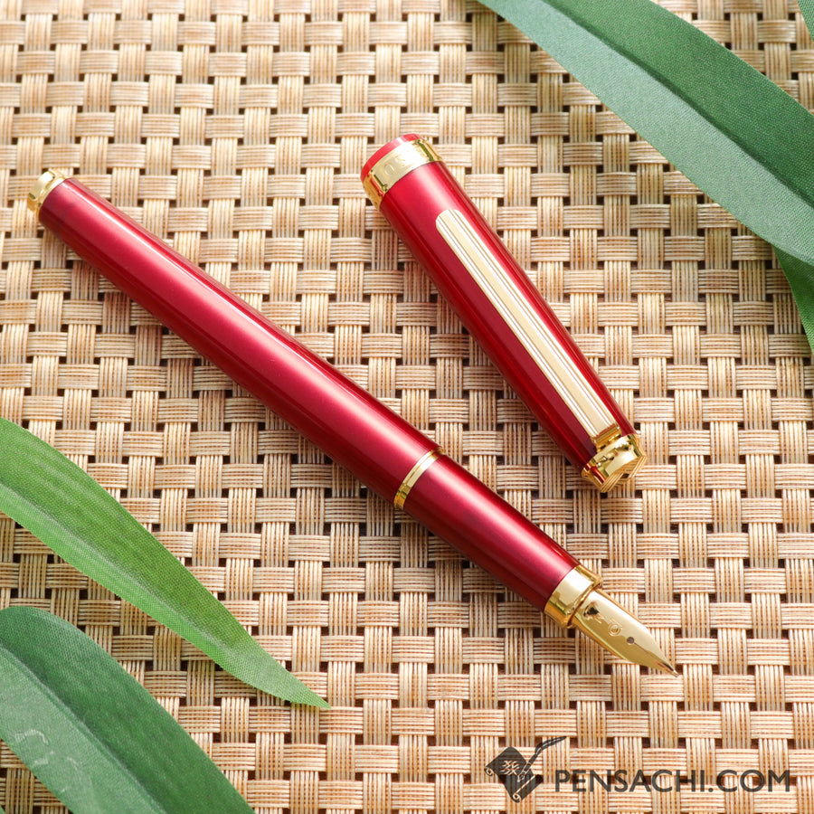 PLATINUM Biso Fountain Pen - Flame Red - PenSachi Japanese Limited Fountain Pen