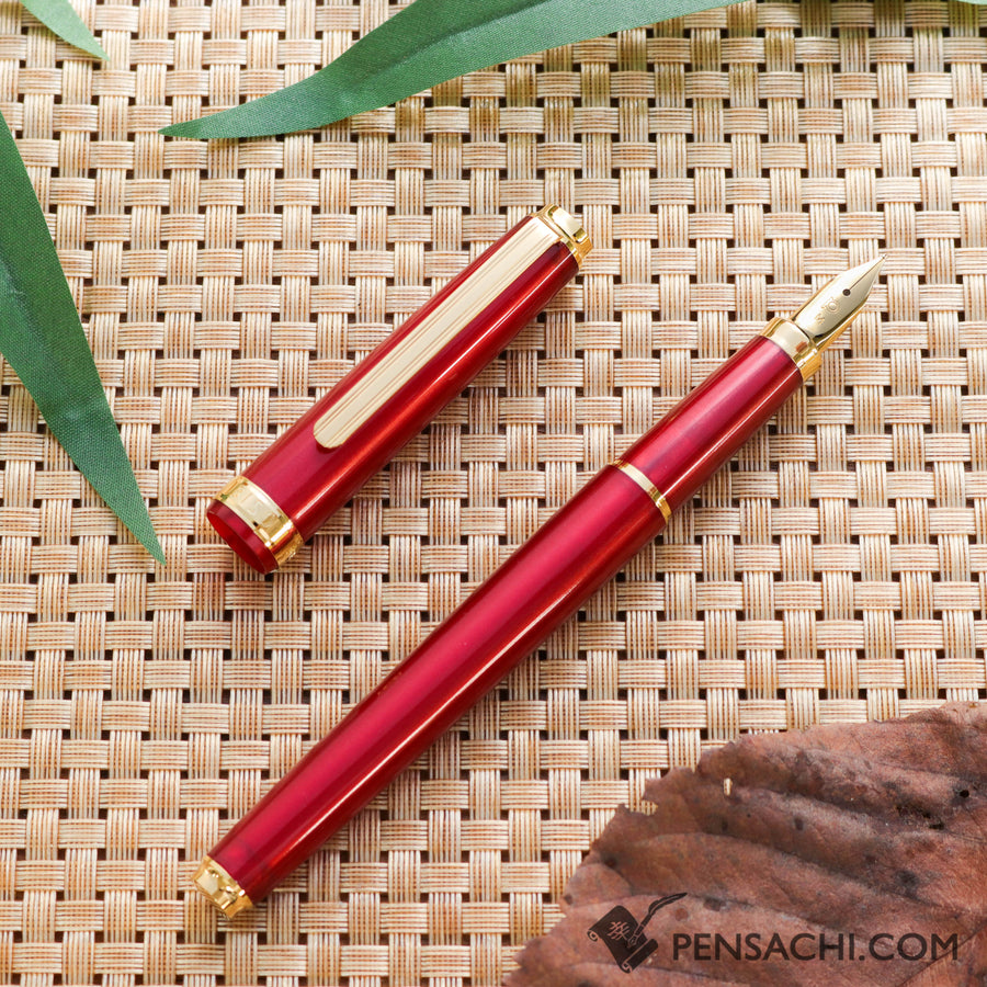 PLATINUM Biso Fountain Pen - Flame Red - PenSachi Japanese Limited Fountain Pen