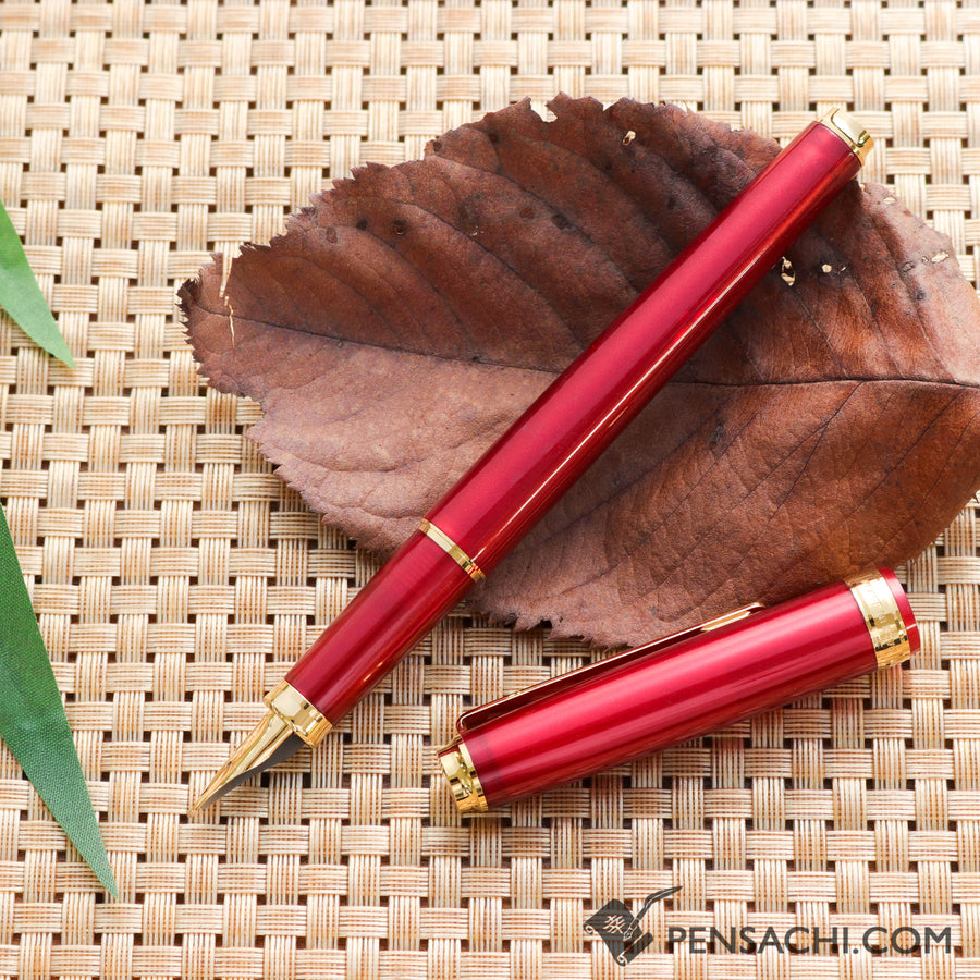 PLATINUM Biso Fountain Pen - Flame Red - PenSachi Japanese Limited Fountain Pen