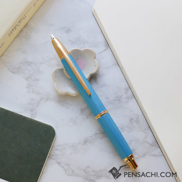 PILOT Limited Edition Vanishing Point Capless Decimo Fountain Pen - Aquamarine Blue - PenSachi Japanese Limited Fountain Pen