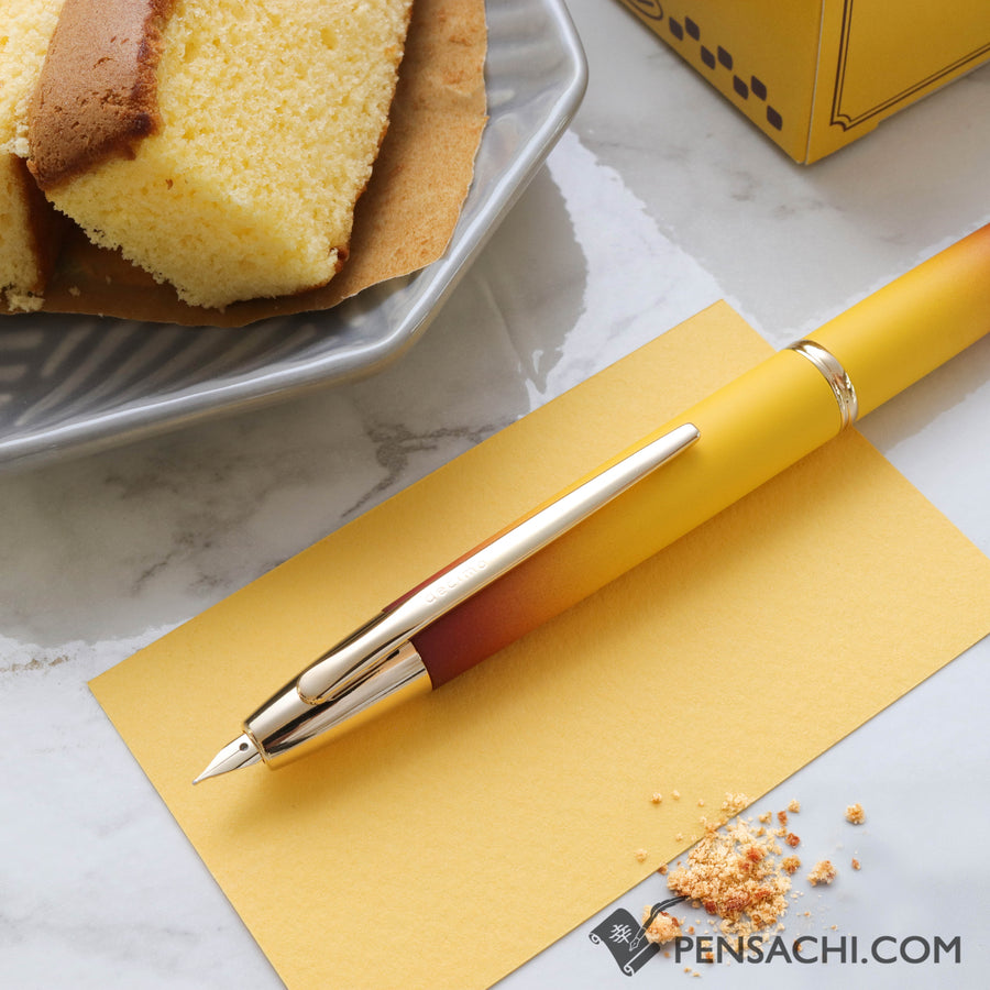 PILOT Limited Edition Vanishing Point Capless Fountain Pen - Castella Cake - PenSachi Japanese Limited Fountain Pen