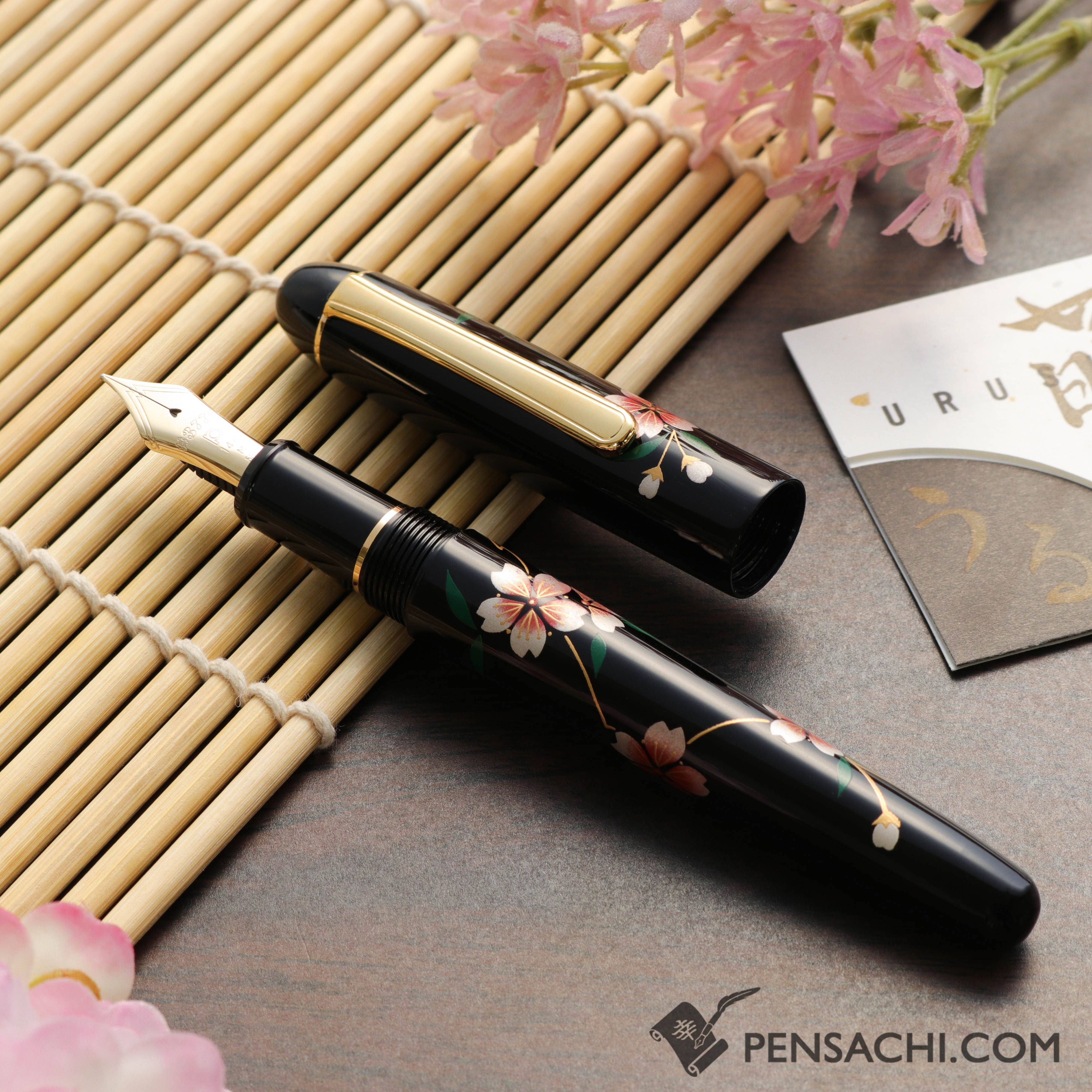Platinum #3776 Kaga Hira Maki-e Fountain Pen - Sakura