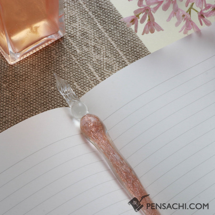 Teranishi Guitar Glass Pen - Light Pink - PenSachi Japanese Limited Fountain Pen