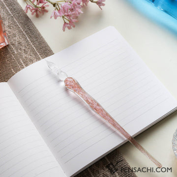 Teranishi Guitar Glass Pen - Light Pink - PenSachi Japanese Limited Fountain Pen