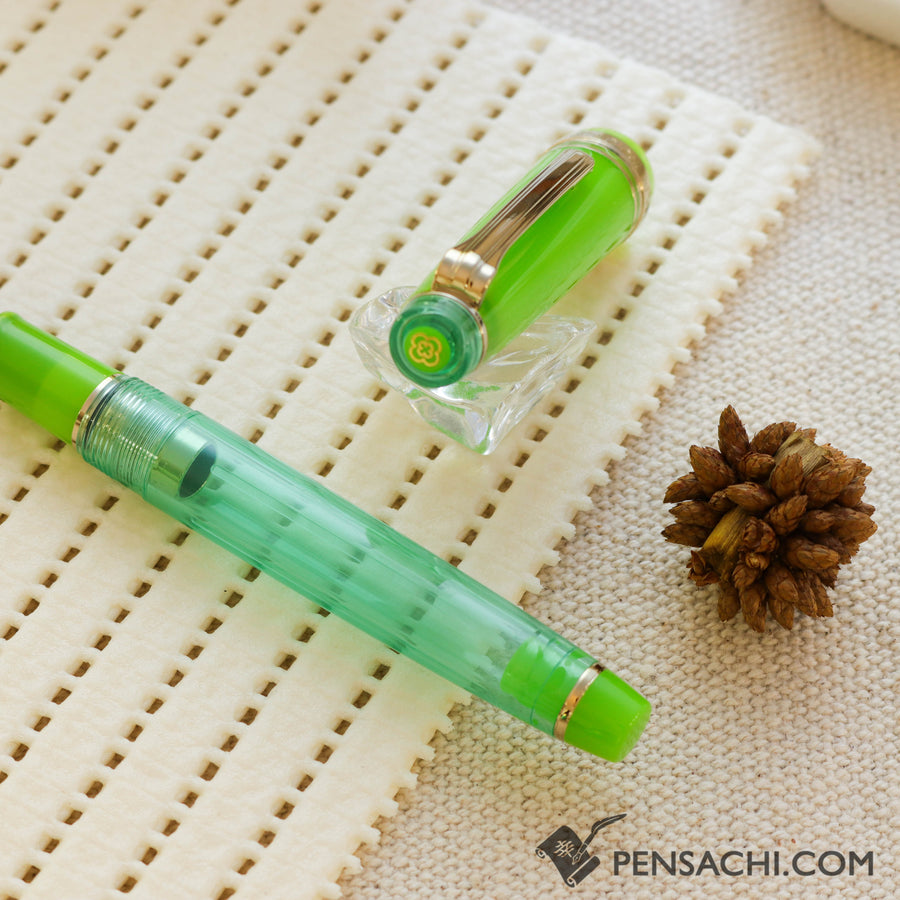 SAILOR Limited Edition Pro Gear Slim Manyo Fountain Pen Set - Grass - PenSachi Japanese Limited Fountain Pen