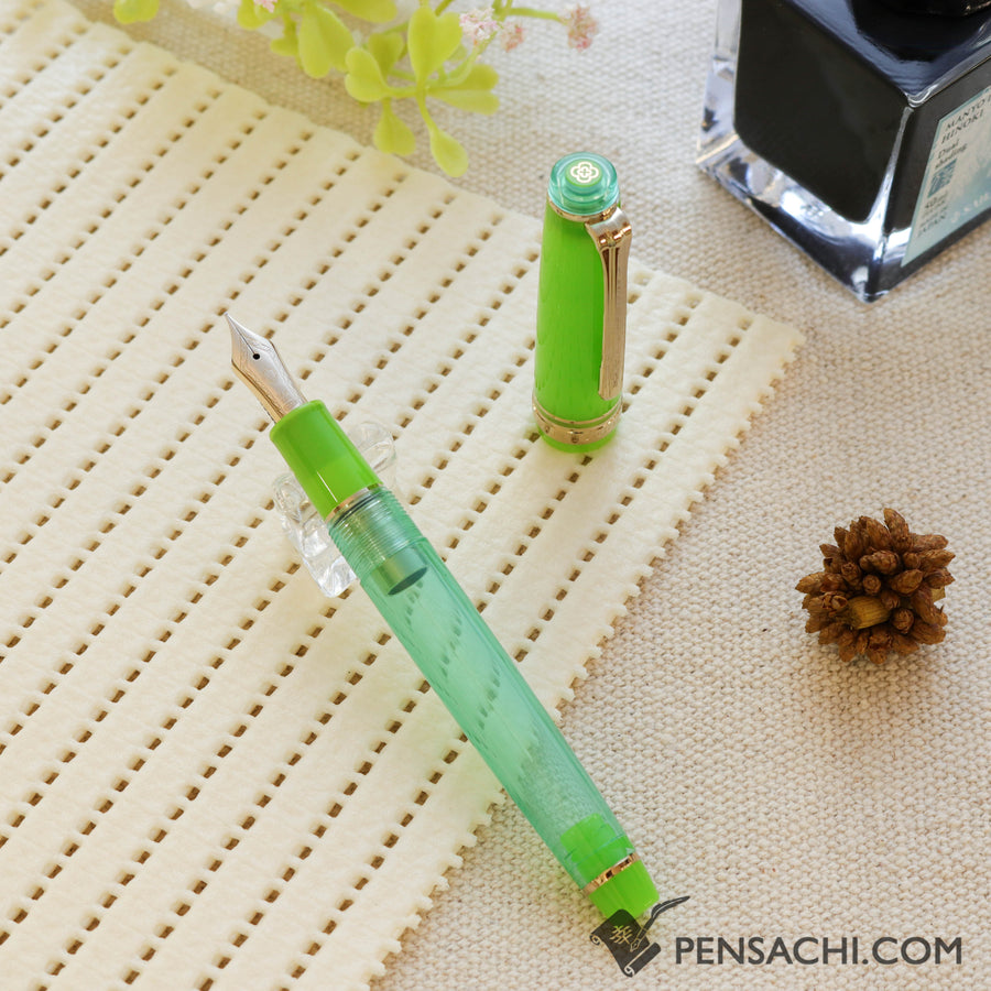 SAILOR Limited Edition Pro Gear Slim Manyo Fountain Pen Set - Grass - PenSachi Japanese Limited Fountain Pen