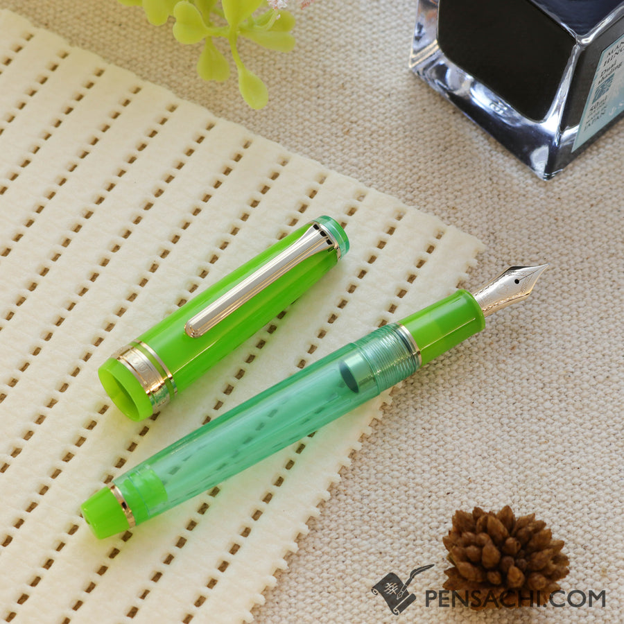 SAILOR Limited Edition Pro Gear Slim Manyo Fountain Pen Set - Grass - PenSachi Japanese Limited Fountain Pen