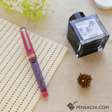 SAILOR Limited Edition Pro Gear Slim Manyo Fountain Pen Set - Rabbit Ear Iris - PenSachi Japanese Limited Fountain Pen