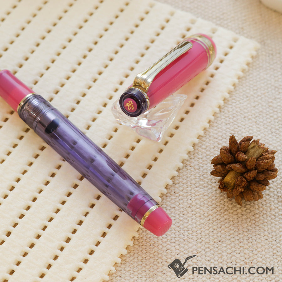 SAILOR Limited Edition Pro Gear Slim Manyo Fountain Pen Set - Rabbit Ear Iris - PenSachi Japanese Limited Fountain Pen