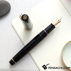 SAILOR Pro Gear Slim 21 Gold Trim Fountain Pen - Black - PenSachi Japanese Limited Fountain Pen
