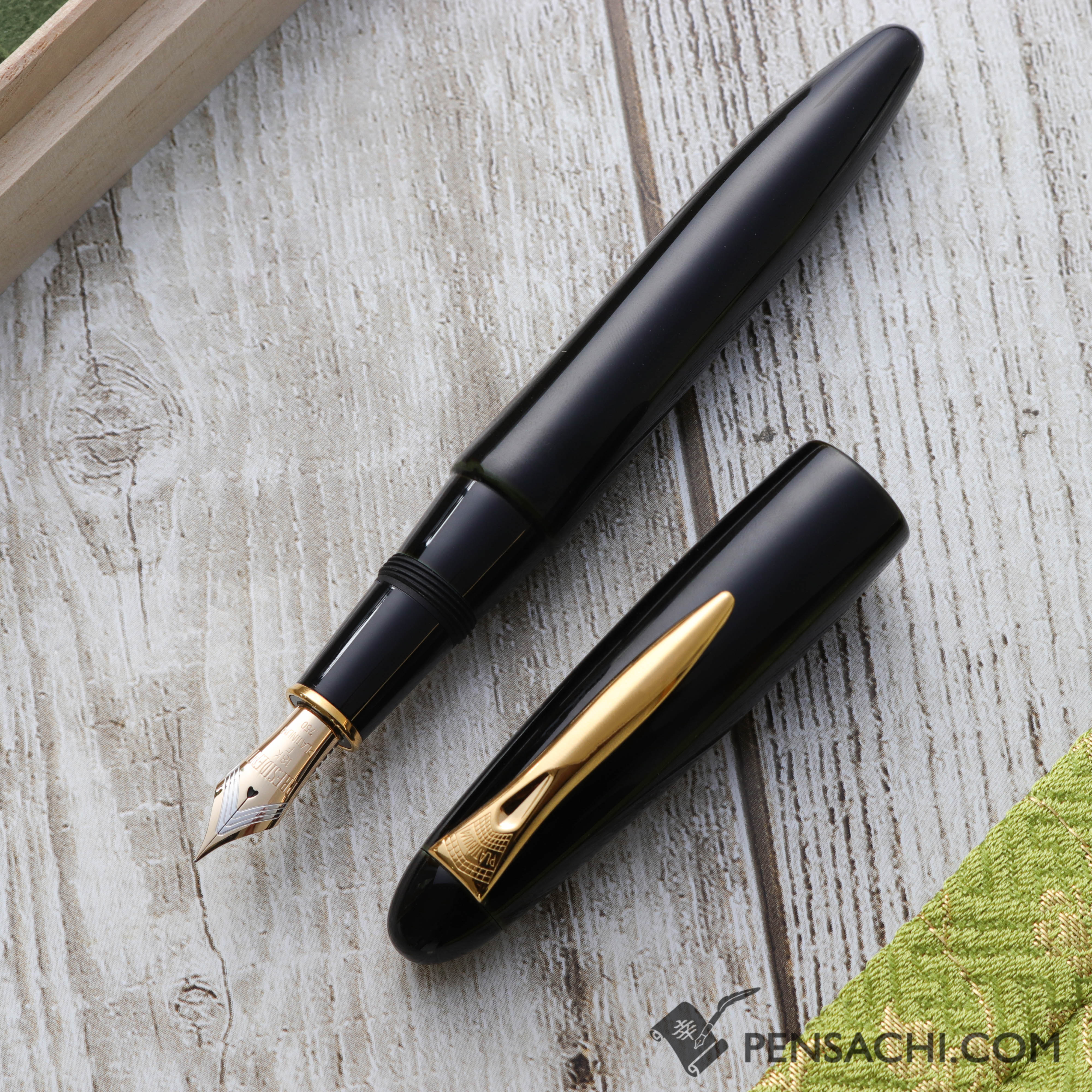 PLATINUM Izumo Tamenuri Fountain Pen - Soratame | PenSachi - Japan