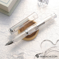 SAILOR Tuzu Adjust Glassy Fountain Pen - Crystal White - PenSachi Japanese Limited Fountain Pen