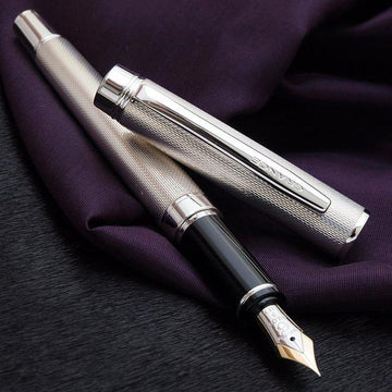 PILOT Grance NC Sterling Silver Fountain Pen - Barleycorn - PenSachi Japanese Limited Fountain Pen