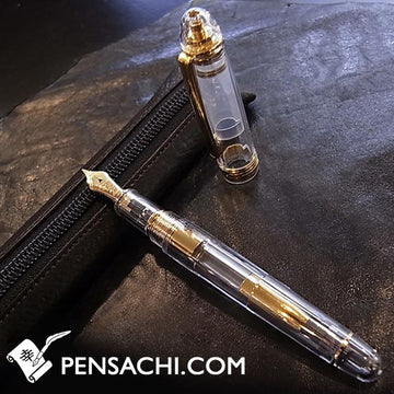 PLATINUM Limited Edition #3776 Century Fountain Pen - Skeleton Gold - PenSachi Japanese Limited Fountain Pen