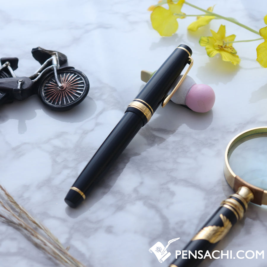 SAILOR Pro Gear Slim (Sapporo) Fountain Pen - Black Gold - PenSachi Japanese Limited Fountain Pen