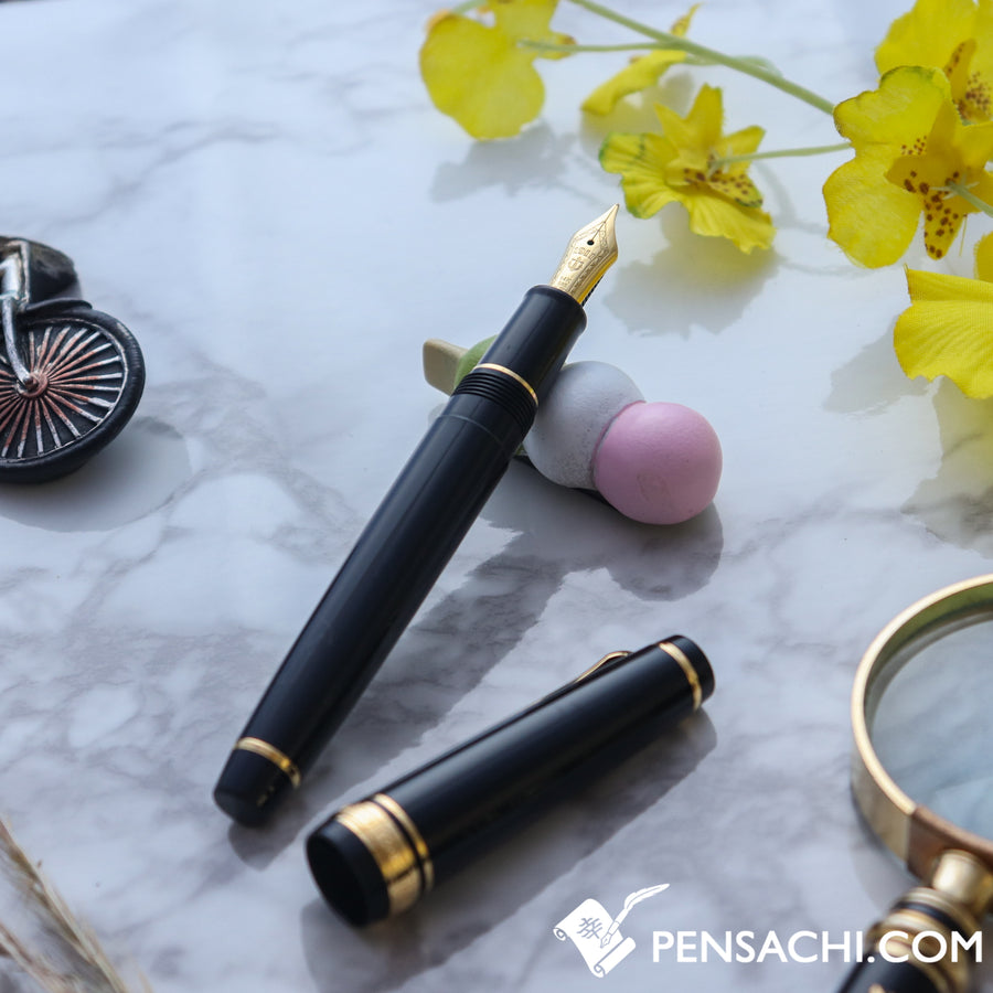 SAILOR Pro Gear Slim (Sapporo) Fountain Pen - Black Gold - PenSachi Japanese Limited Fountain Pen