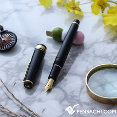 SAILOR Pro Gear Slim (Sapporo) Fountain Pen - Black Gold - PenSachi Japanese Limited Fountain Pen