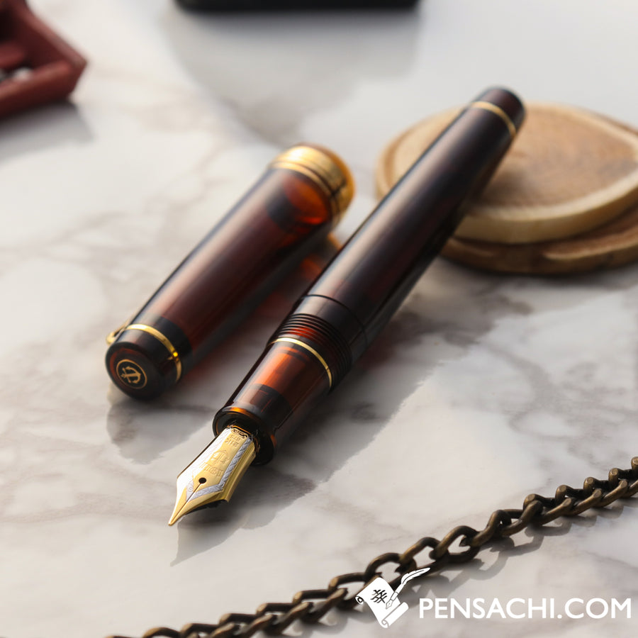 SAILOR Limited Edition Pro Gear Classic Demonstrator Fountain Pen - Walnut Brown - PenSachi Japanese Limited Fountain Pen