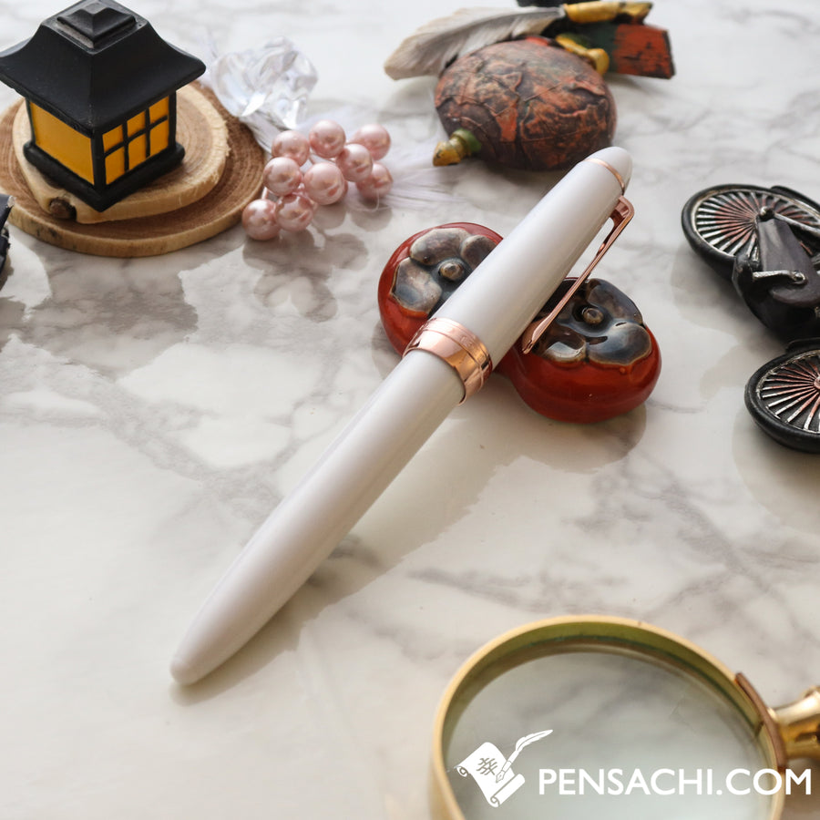 SAILOR Fasciner Fountain Pen - Pearl White - PenSachi Japanese Limited Fountain Pen