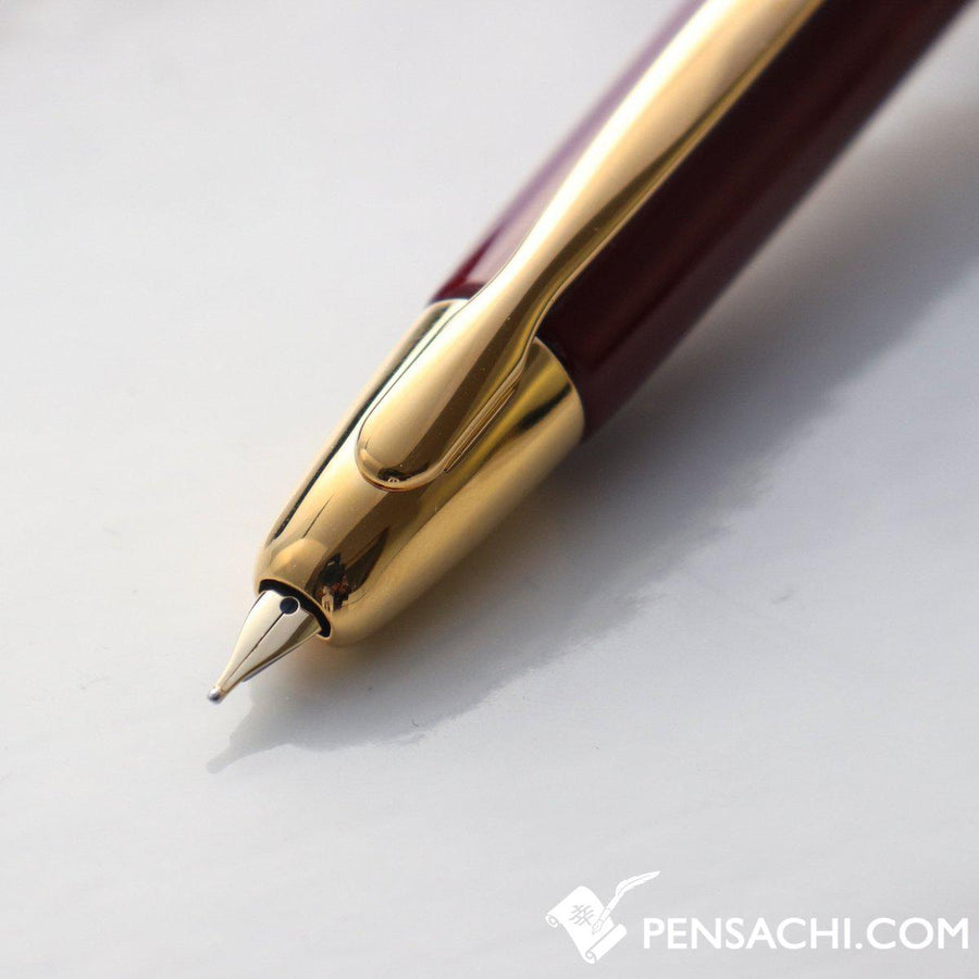 PILOT Vanishing Point Capless Gold Fountain Pen - Deep Red - PenSachi Japanese Limited Fountain Pen