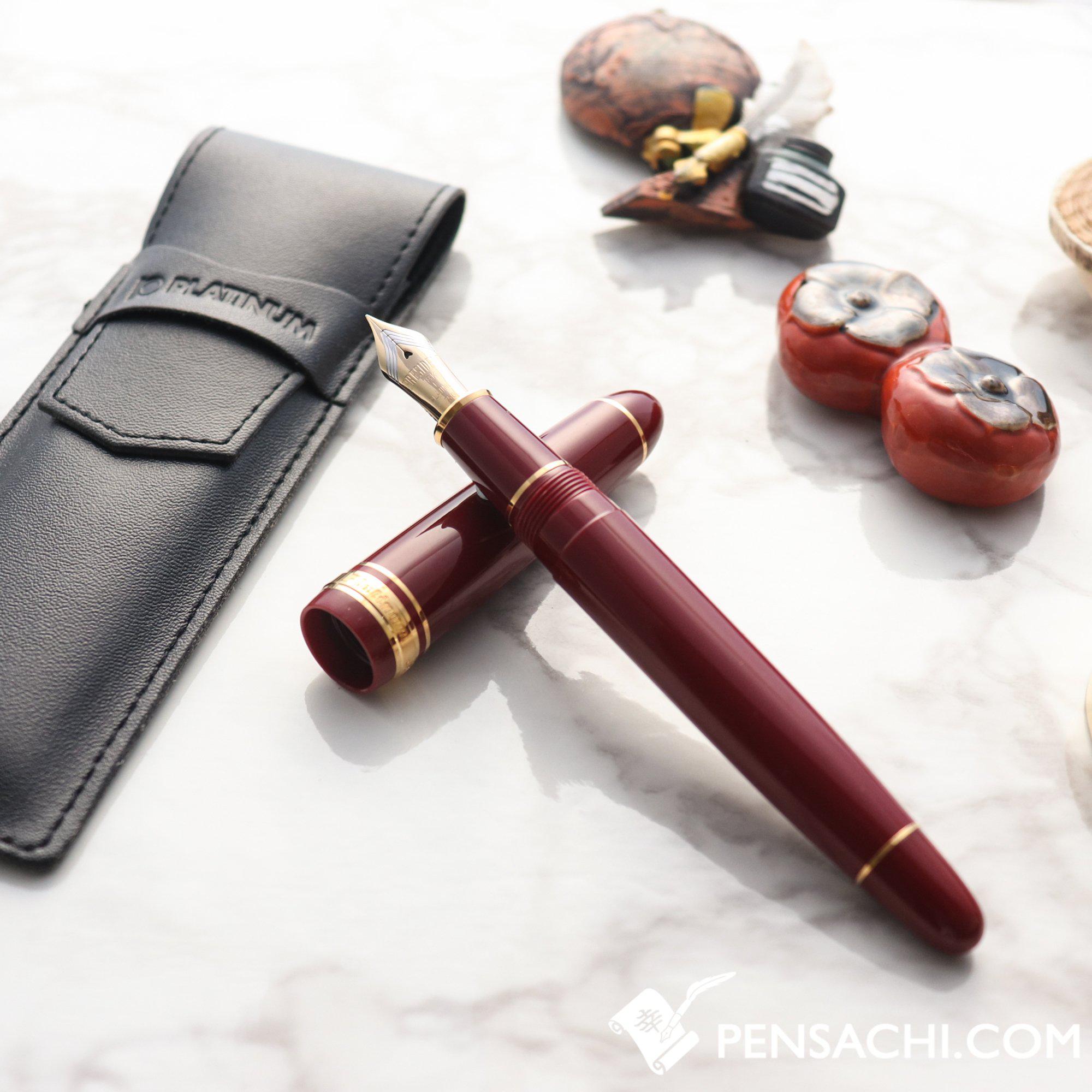 PLATINUM PRESIDENT 万年筆 赤 PLATINUM President Fountain Pen - Wine Red– PenSachi