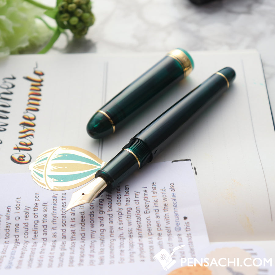 PLATINUM #3776 Century Fountain Pen - Laurel Green - PenSachi Japanese Limited Fountain Pen