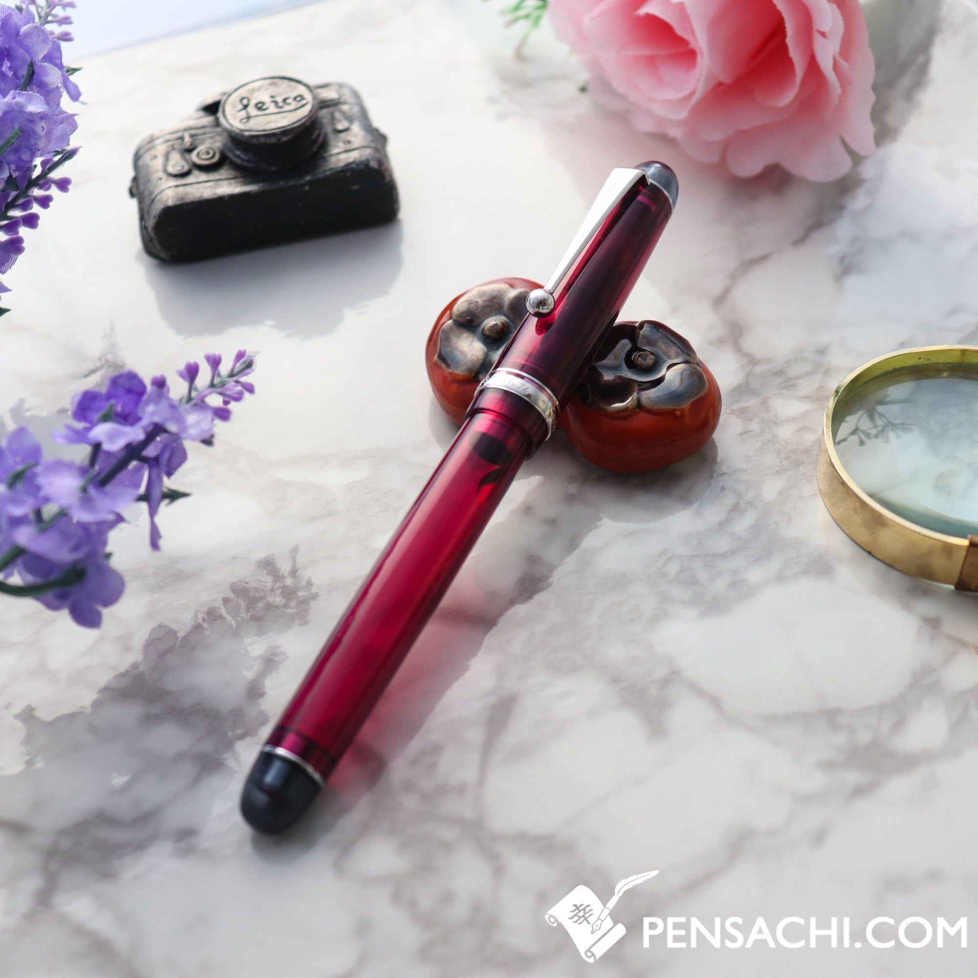 PILOT Custom 74 14K Gold Demonstrator Transparent Wine Red