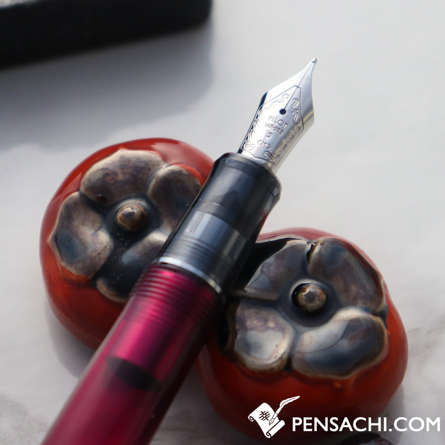 PILOT Custom 74 Fountain Pen - Demonstrator Wine Red - PenSachi Japanese Limited Fountain Pen