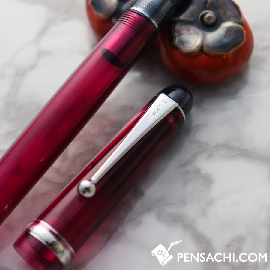 PILOT Custom 74 Fountain Pen - Demonstrator Wine Red - PenSachi Japanese Limited Fountain Pen