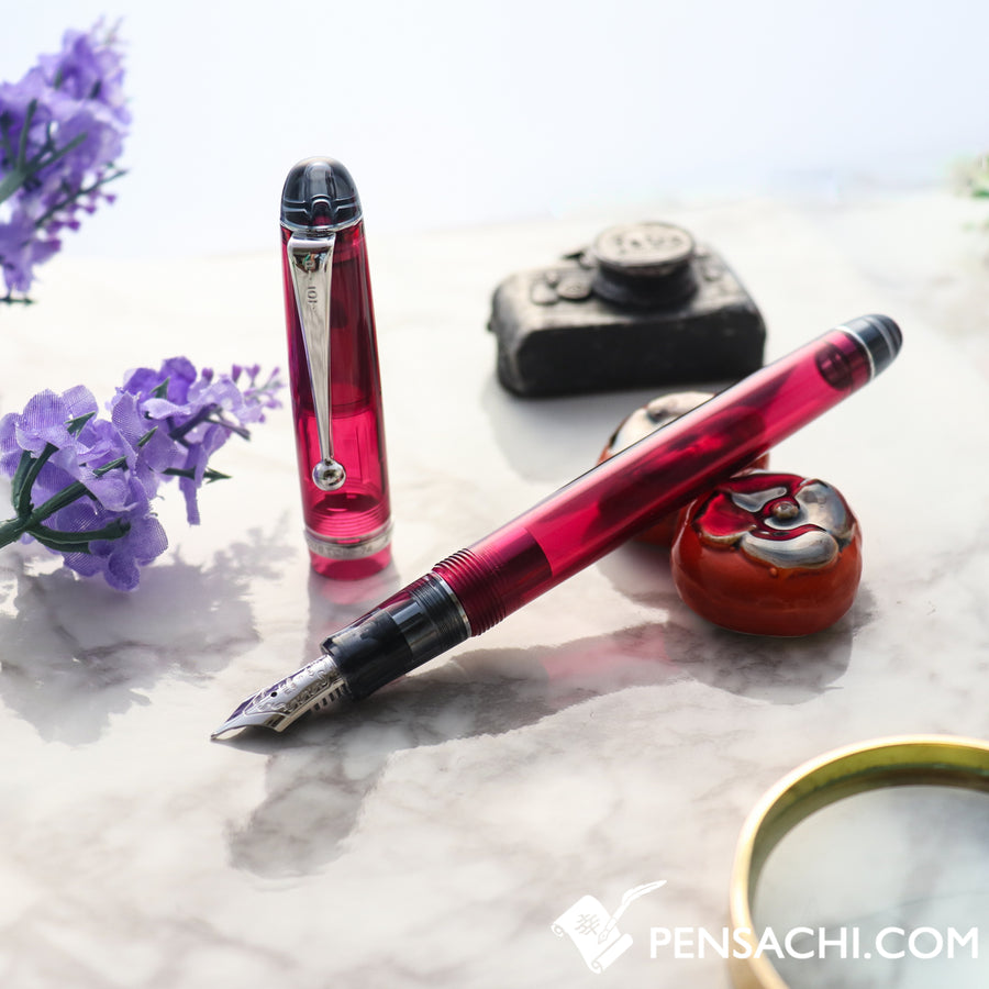 PILOT Custom 74 Fountain Pen - Demonstrator Wine Red - PenSachi Japanese Limited Fountain Pen