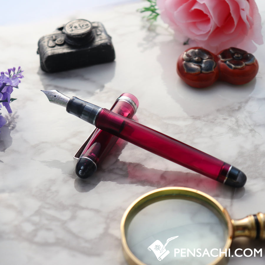 PILOT Custom 74 Fountain Pen - Demonstrator Wine Red - PenSachi Japanese Limited Fountain Pen