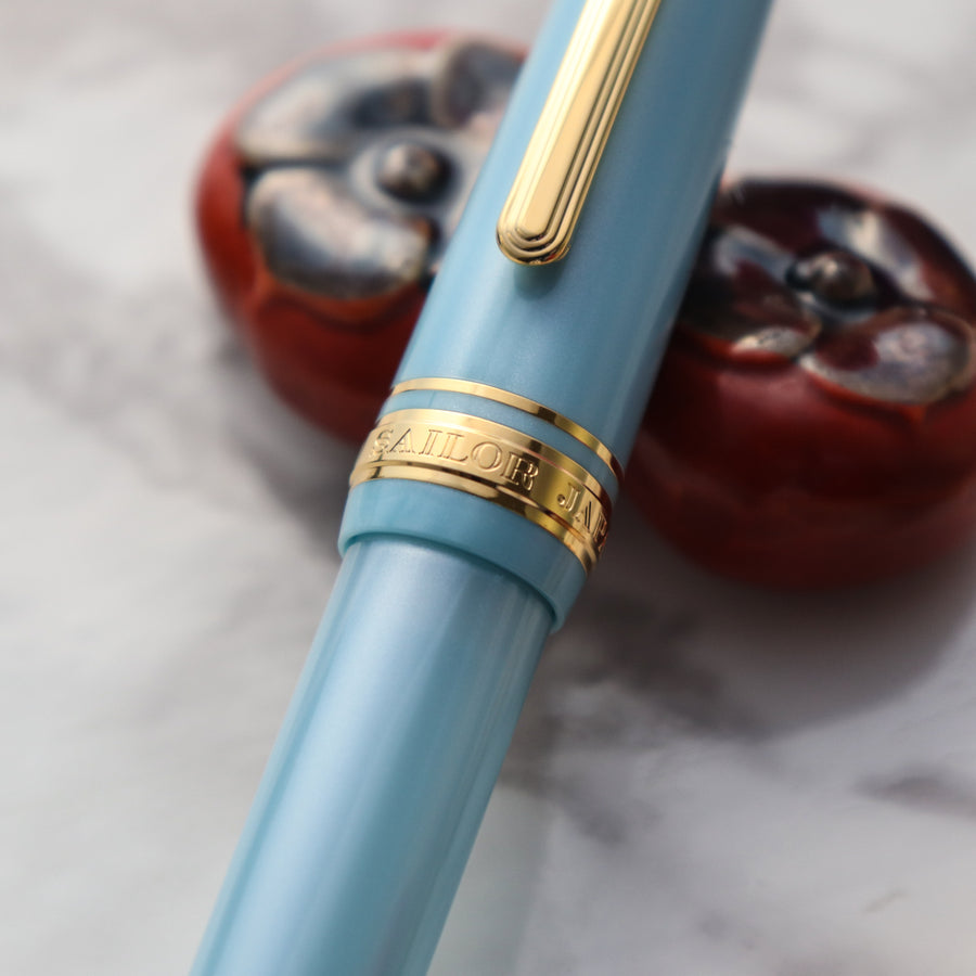 SAILOR Pro Gear Slim (Sapporo) Shikiori Fountain Pen - Spring Blue - PenSachi Japanese Limited Fountain Pen