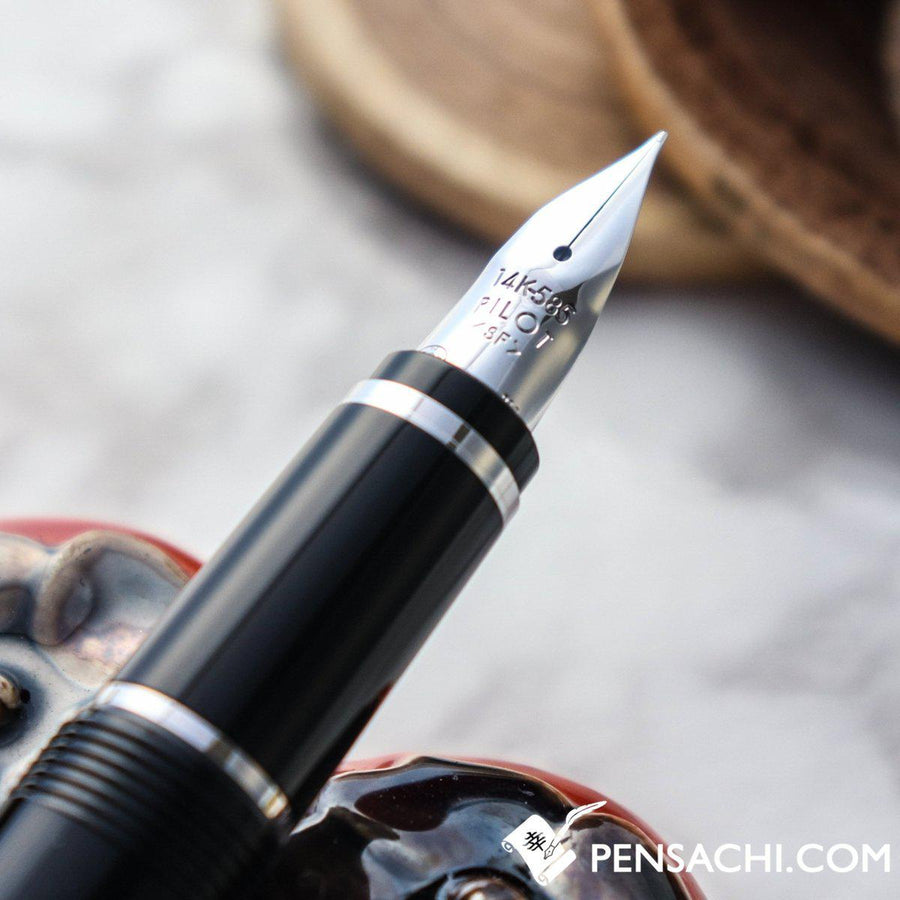 PILOT Falcon Elabo Resin Fountain Pen - Black - PenSachi Japanese Limited Fountain Pen