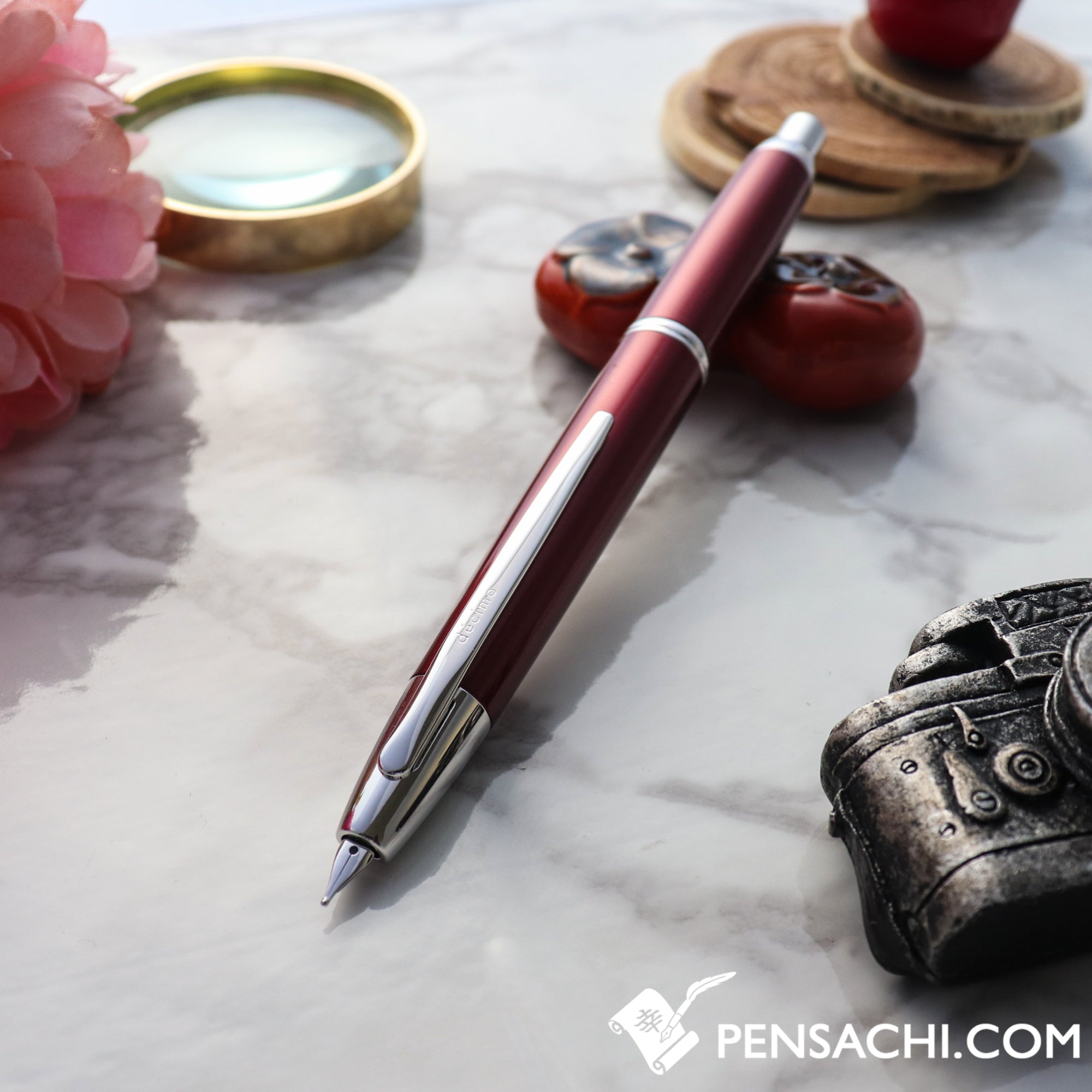 PILOT Vanishing Point Capless Decimo Fountain Pen - Red | PenSachi