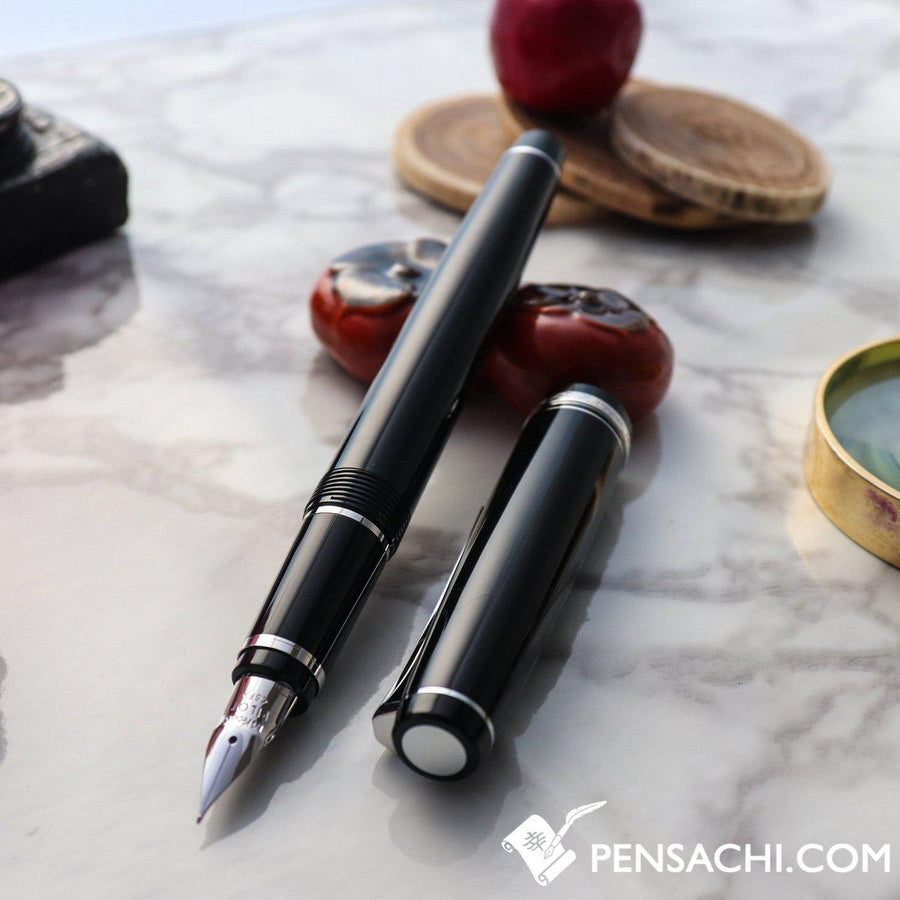 PILOT Falcon Elabo Resin Fountain Pen - Black - PenSachi Japanese Limited Fountain Pen