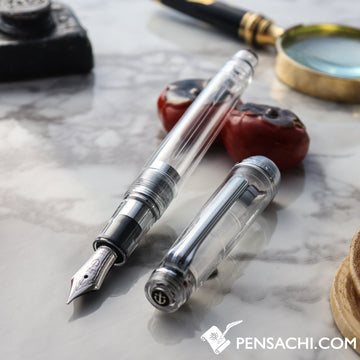 SAILOR Limited Edition Pro Gear Slim (Sapporo) Demonstrator Fountain Pen - Transparent Silver - PenSachi Japanese Limited Fountain Pen