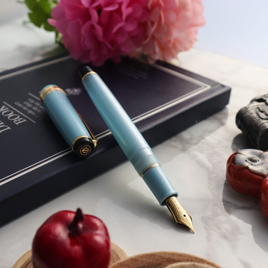 SAILOR Pro Gear Slim (Sapporo) Shikiori Fountain Pen - Spring Blue - PenSachi Japanese Limited Fountain Pen