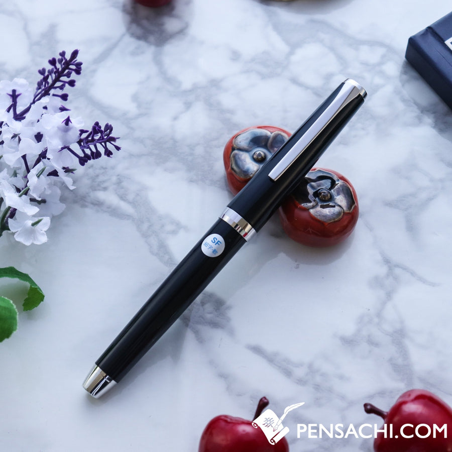 PILOT Falcon Elabo Metal Fountain Pen - Black - PenSachi Japanese Limited Fountain Pen