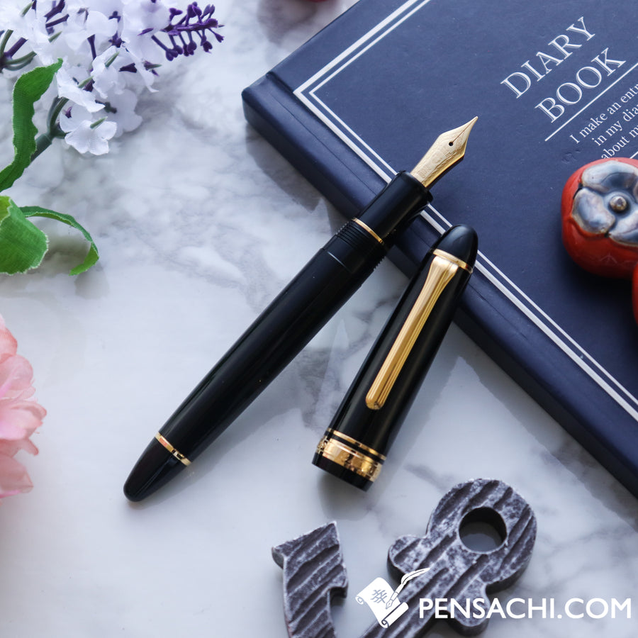 SAILOR 1911 Large (Full size) Fountain Pen - Black Gold - PenSachi Japanese Limited Fountain Pen