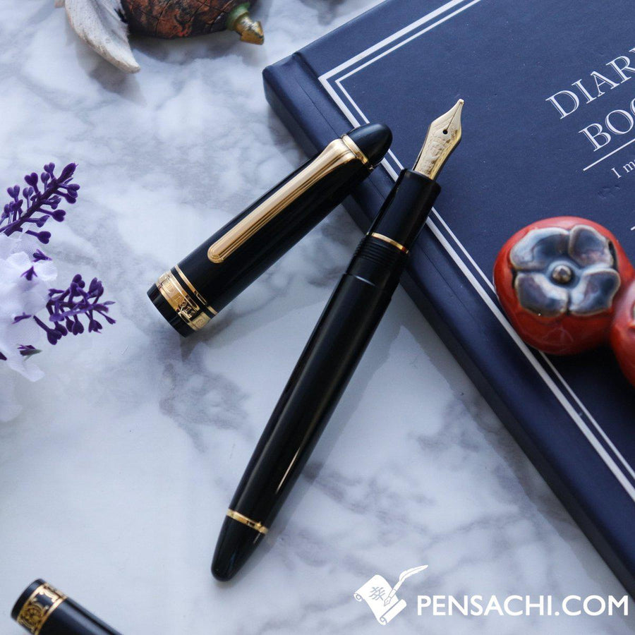 SAILOR 1911 Standard (Mid size) 21 Karat Gold Fountain Pen - Black - PenSachi Japanese Limited Fountain Pen