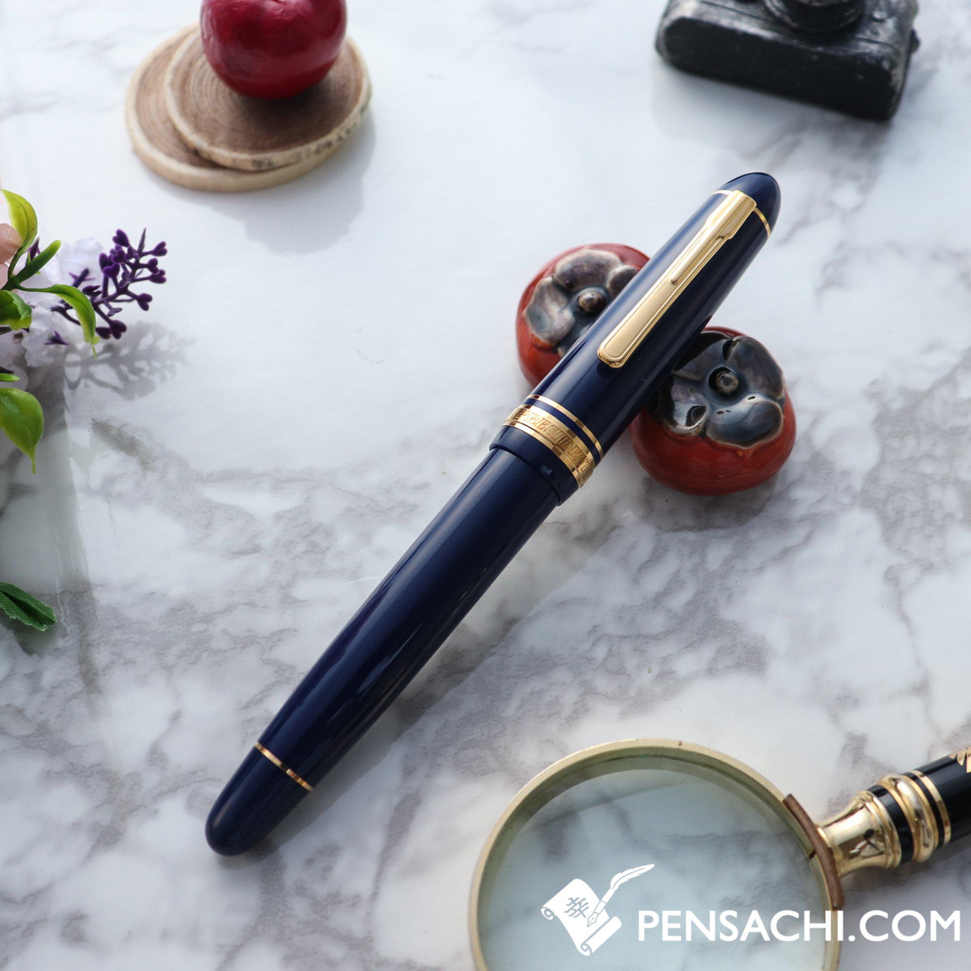 PLATINUM President Fountain Pen - Blue | PenSachi - Japan Limited