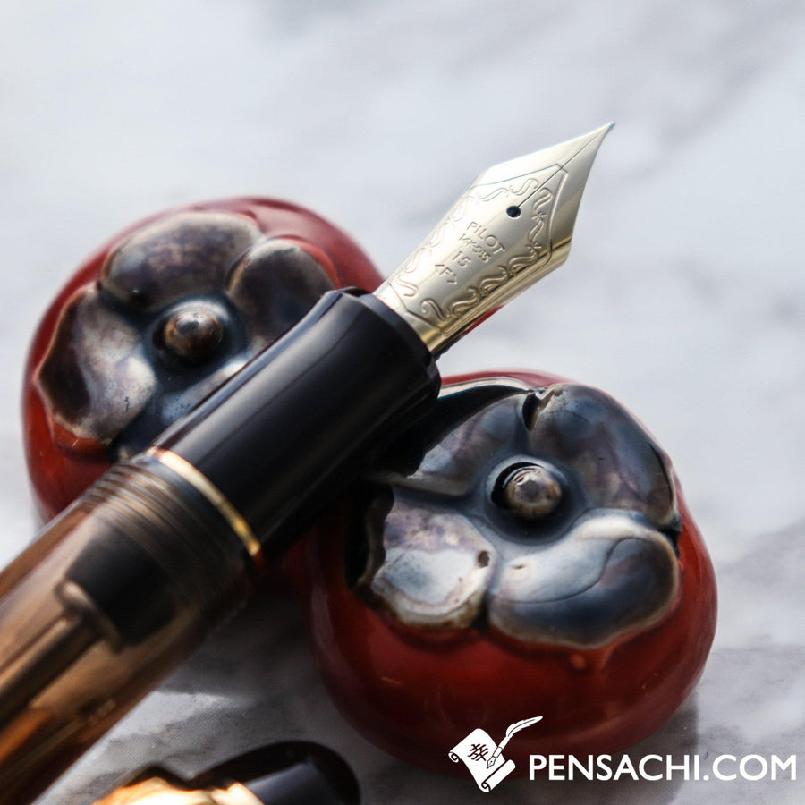 PILOT Custom 823 Fountain Pen - Amber Brown Demonstrator - PenSachi Japanese Limited Fountain Pen