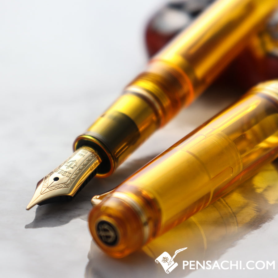 SAILOR Limited Edition Pro Gear Slim (Sapporo) Demonstrator Fountain Pen - Cyber Yellow - PenSachi Japanese Limited Fountain Pen