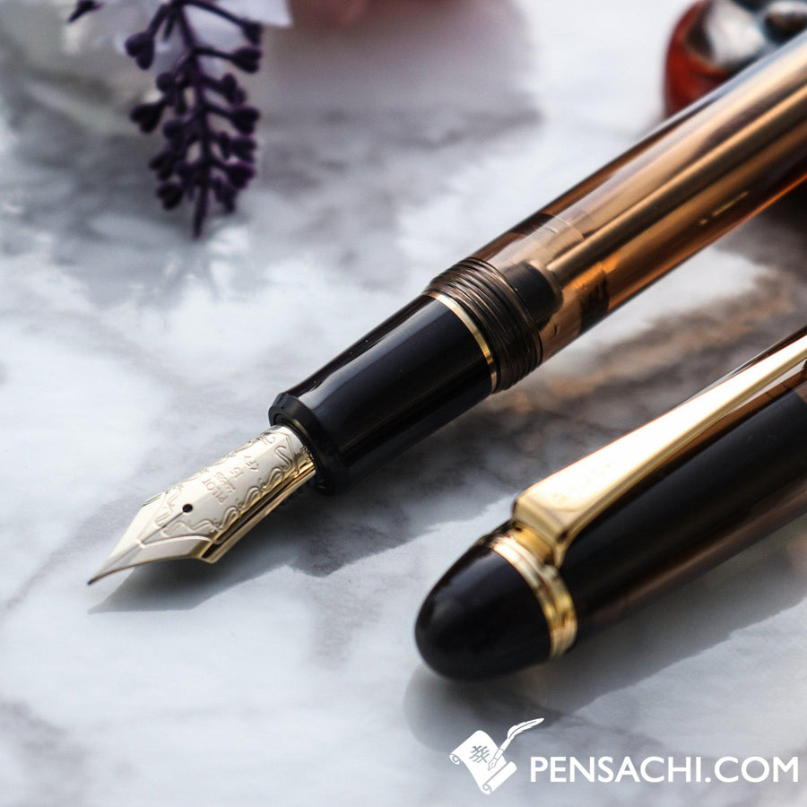 PILOT Custom 823 Fountain Pen - Amber Brown Demonstrator - PenSachi Japanese Limited Fountain Pen