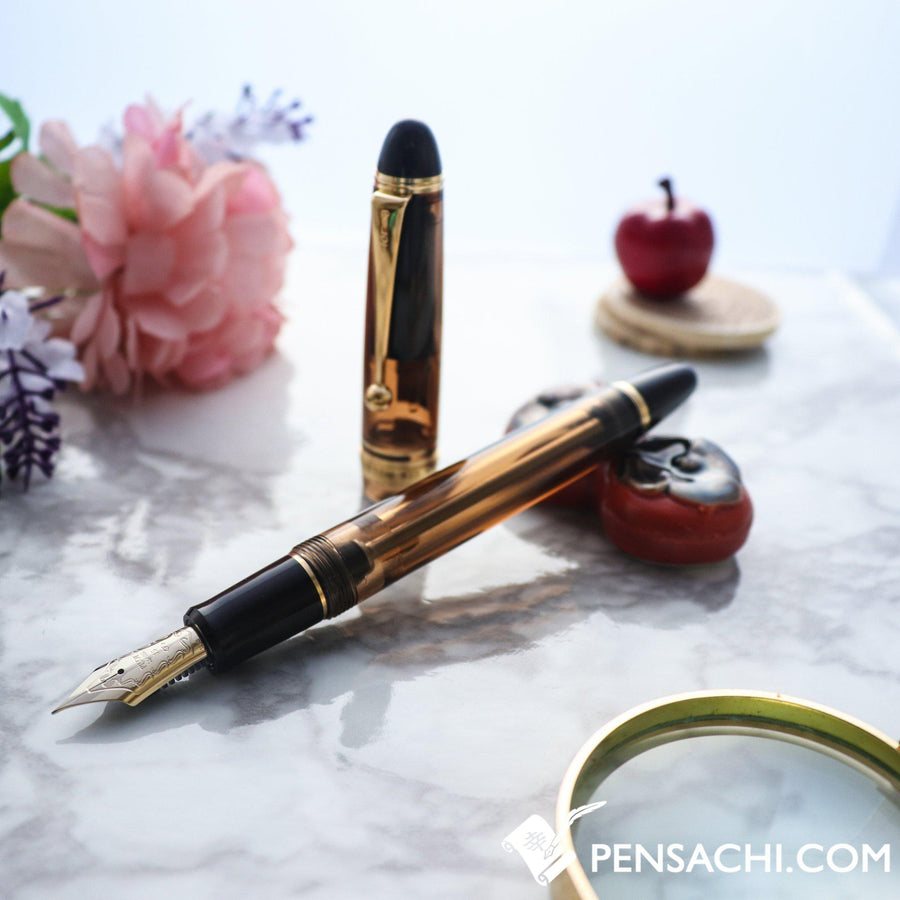 PILOT Custom 823 Fountain Pen - Amber Brown Demonstrator - PenSachi Japanese Limited Fountain Pen