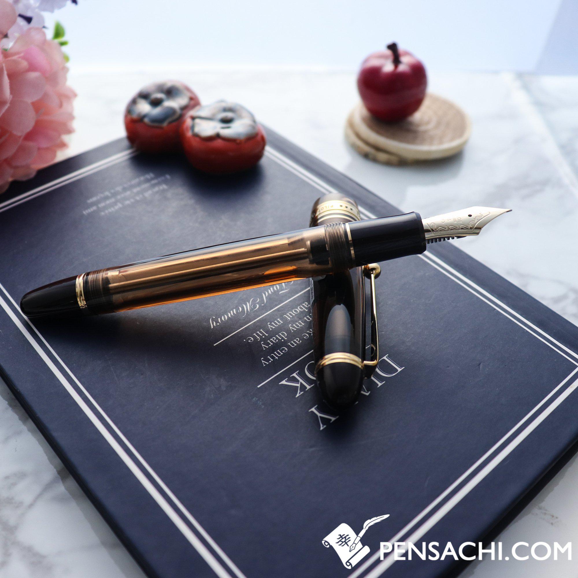 PILOT Custom 823 Fountain Pen - Amber Brown Demonstrator - PenSachi Japanese Limited Fountain Pen