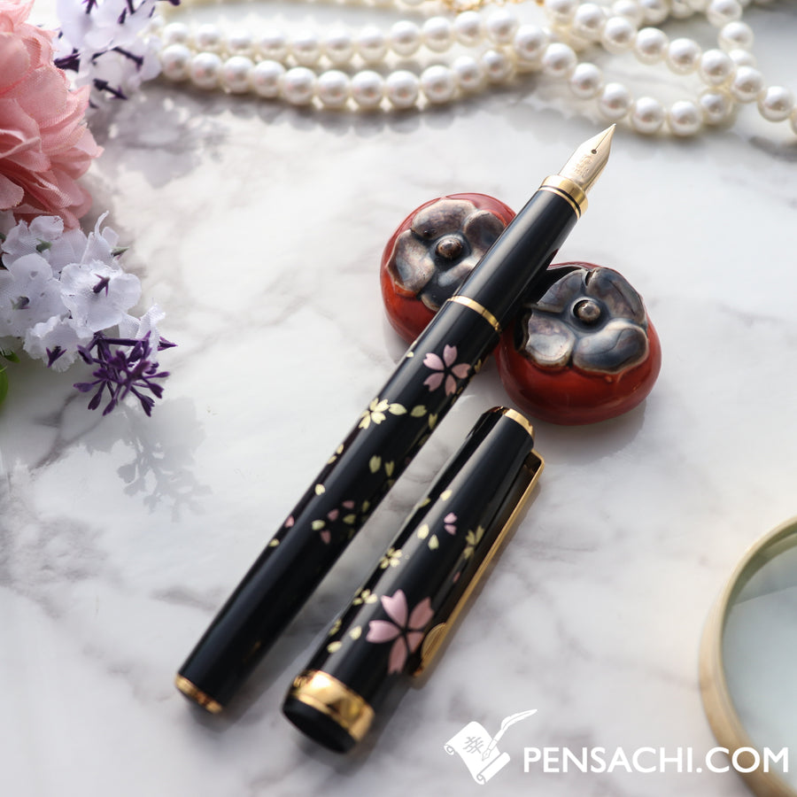 PLATINUM Kanazawa Haku Standard Fountain Pen - Swirling Petals of Cherry Blossoms - PenSachi Japanese Limited Fountain Pen