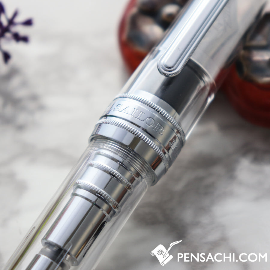 SAILOR King of Pens Pro Gear Fountain Pen - Demonstrator Transparent Crystal - PenSachi Japanese Limited Fountain Pen