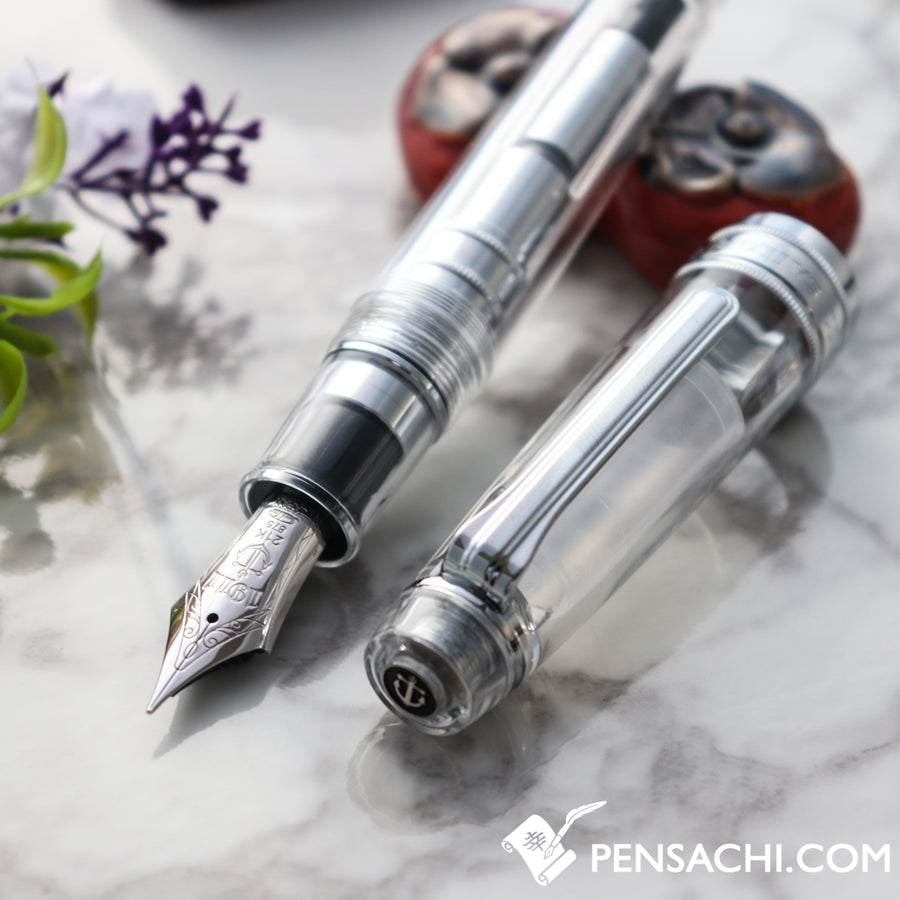 SAILOR King of Pens Pro Gear Fountain Pen - Demonstrator Transparent Crystal - PenSachi Japanese Limited Fountain Pen